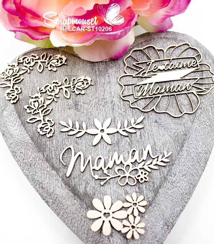 Embellissements scrap Maman SCRAPMOUSET