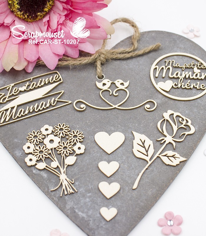 Embellissements scrap Maman Chérie SCRAPMOUSET