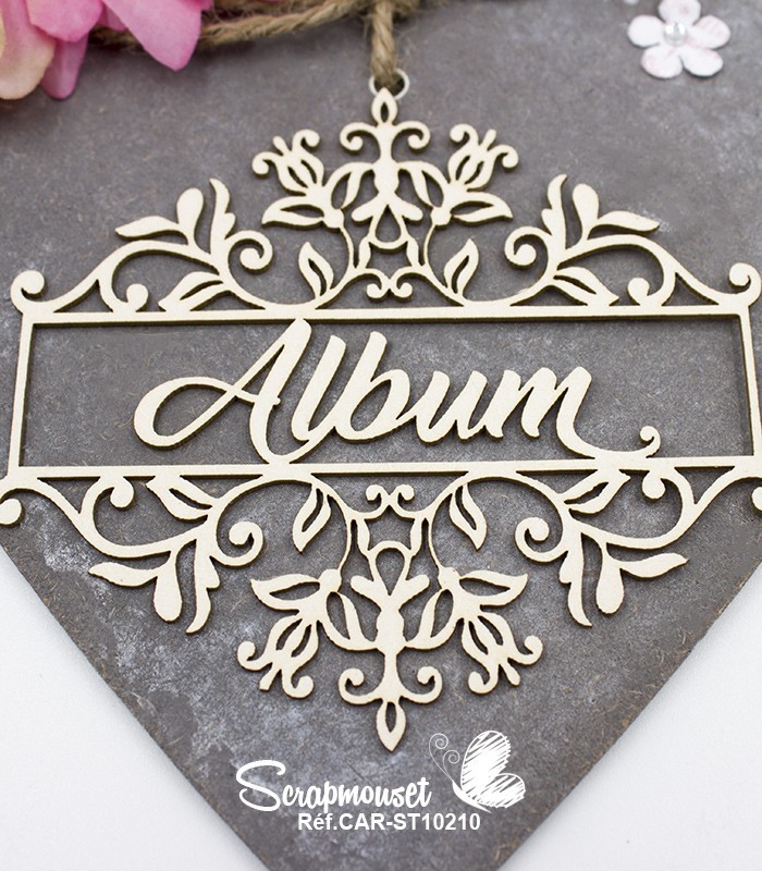 Embellissement Titre Album floral SCRAPMOUSET