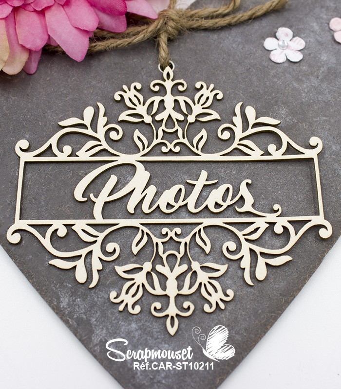Embellissement floral Titre Photos SCRAPMOUSET