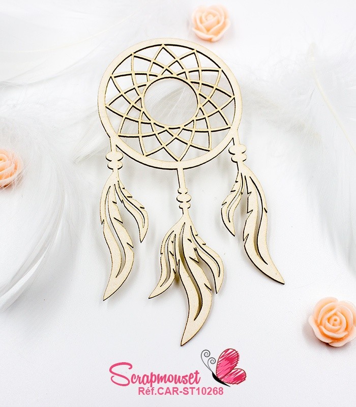 Embellissement Attrape rêves Plumes SCRAPMOUSET
