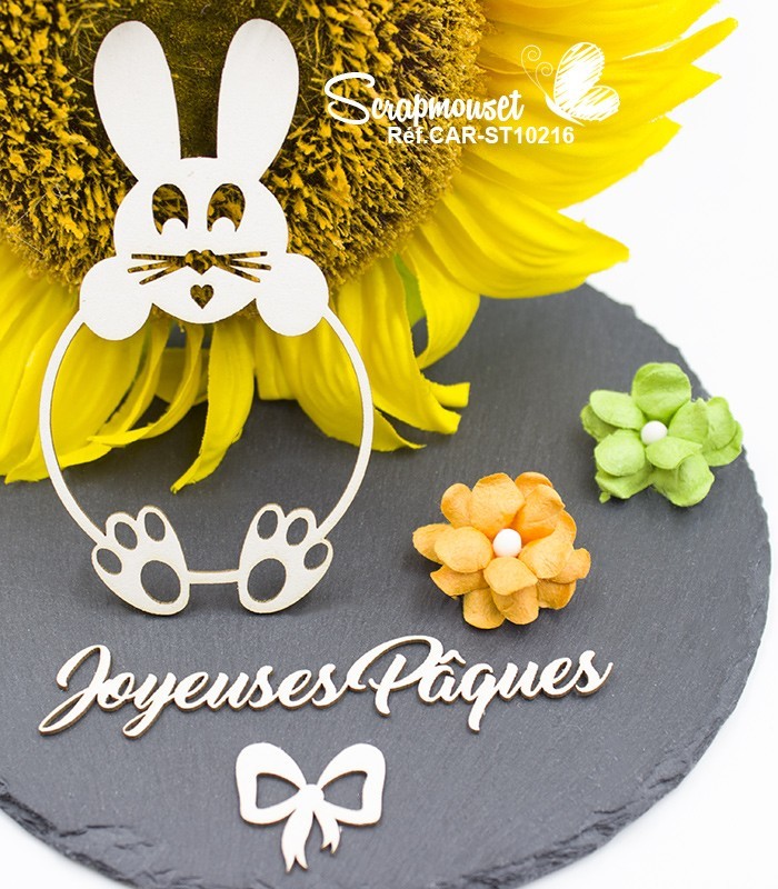 Embellissements cadre Lapin de Pâques SCRAPMOUSET
