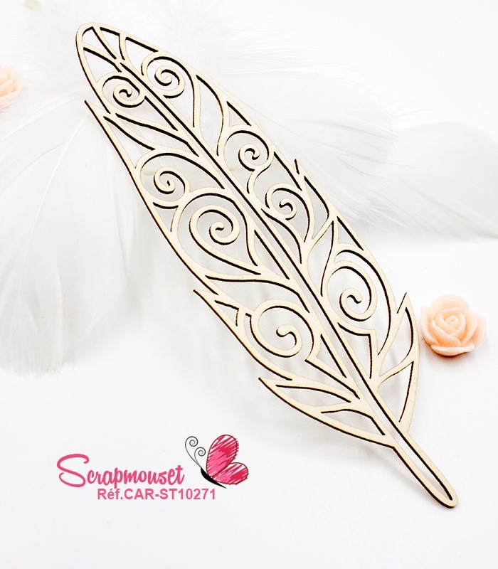 Embellissement plume décorative esprit boho SCRAPMOUSET