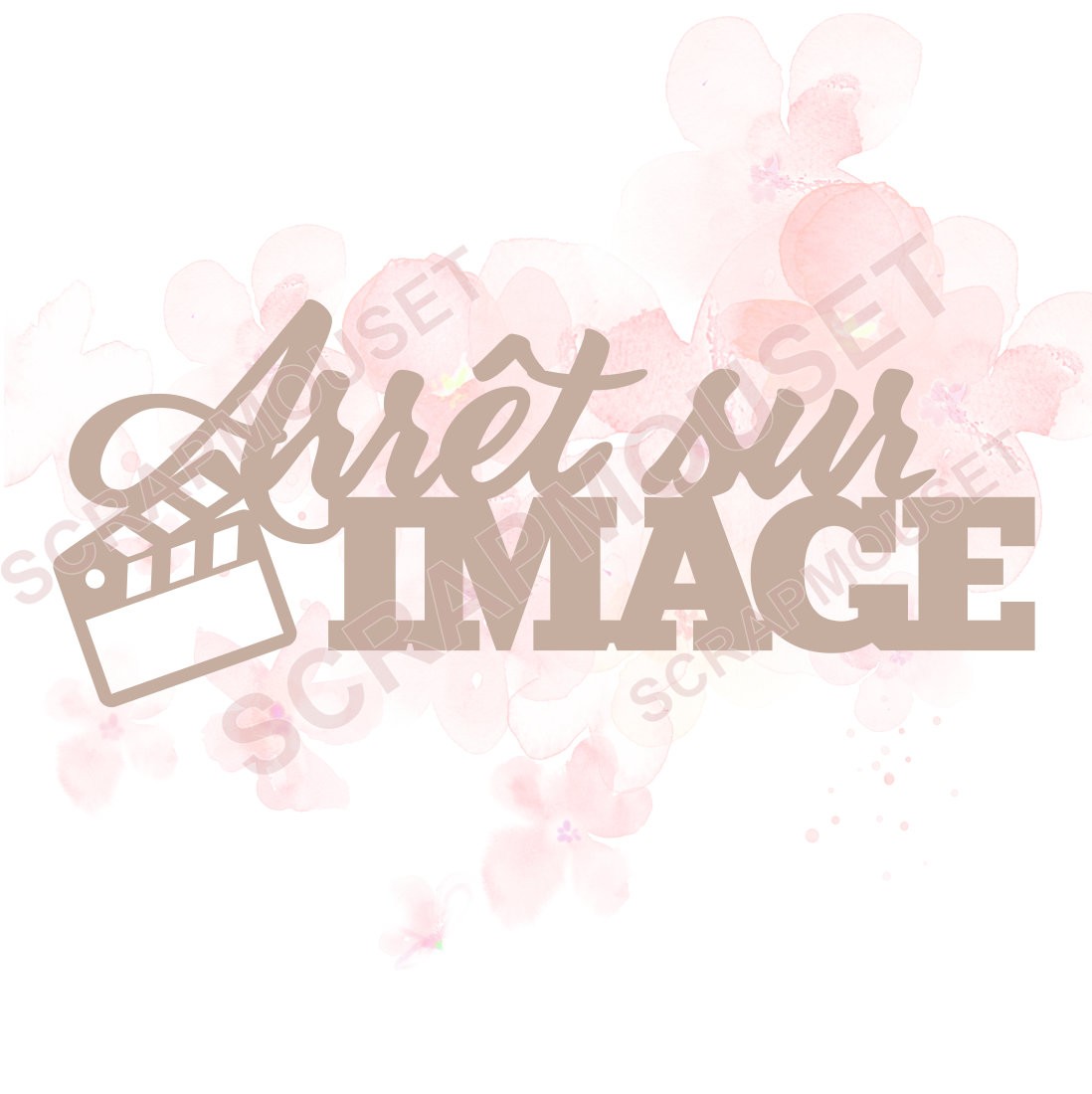 Mot Arrêt sur image en carton bois SCRAPMOUSET