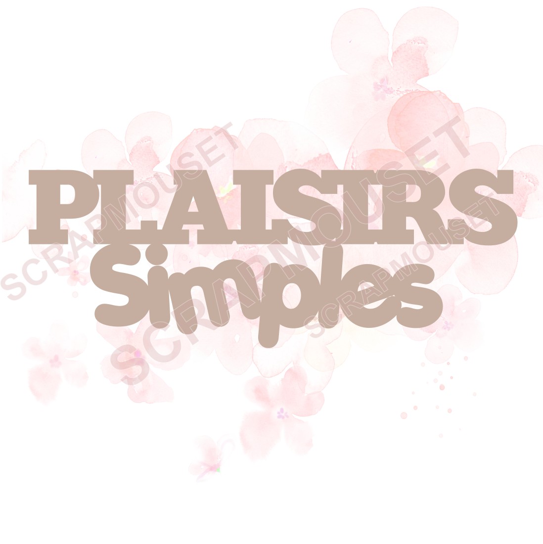 Mot Plaisirs simples en carton bois SCRAPMOUSET