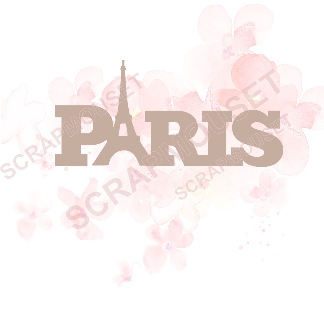 Mot Paris en carton bois SCRAPMOUSET