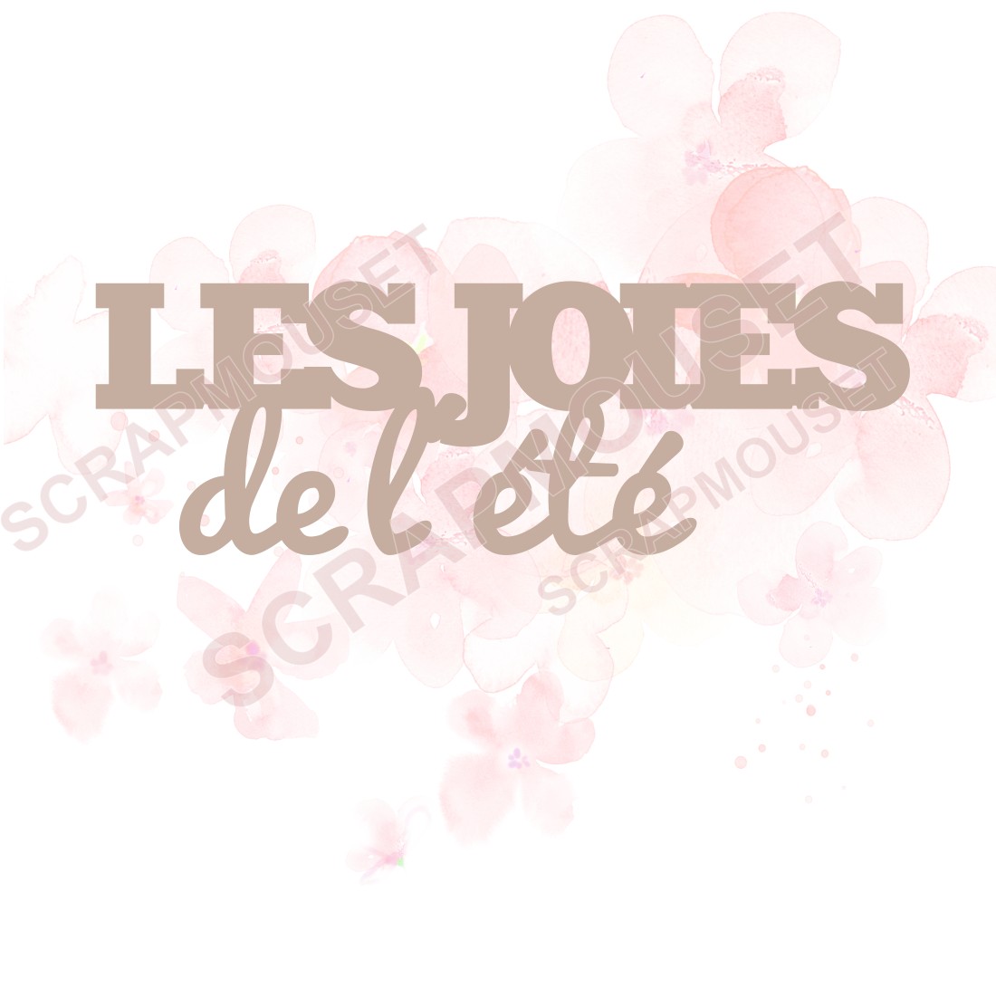 Mot Les joies de l'été en carton bois SCRAPMOUSET