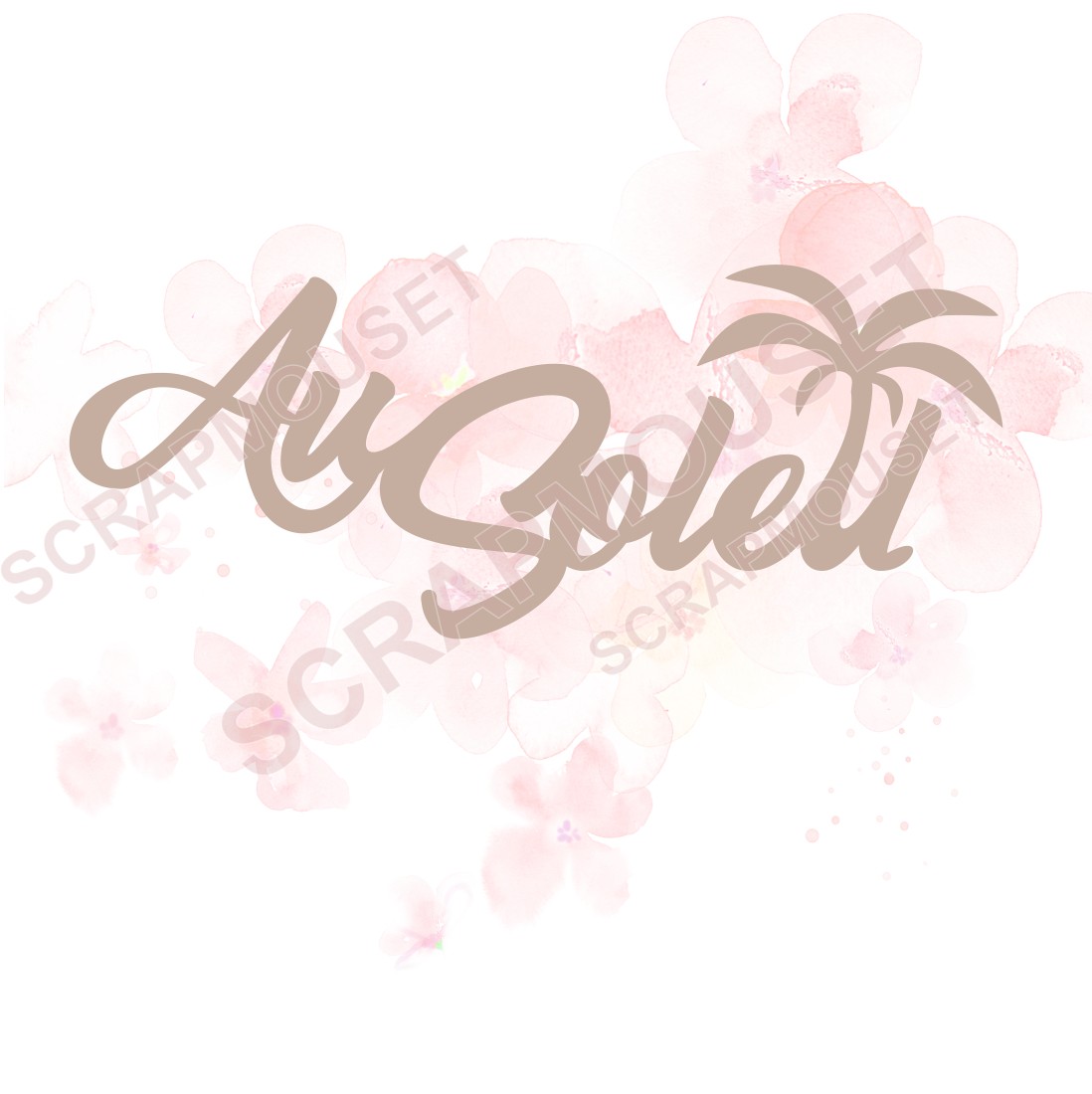 Mot Au soleil en carton bois SCRAPMOUSET