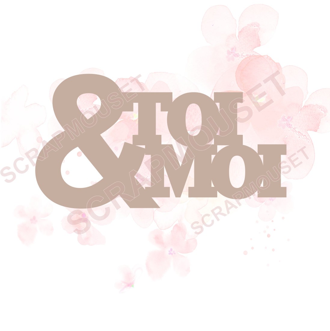 Mot Toi et Moi en carton bois SCRAPMOUSET