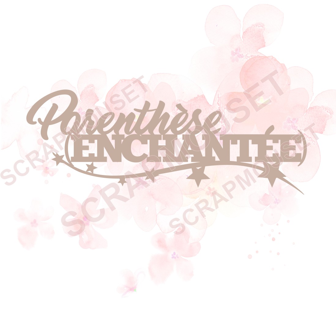 Mot Parenthèse enchantée en carton bois SCRAPMOUSET
