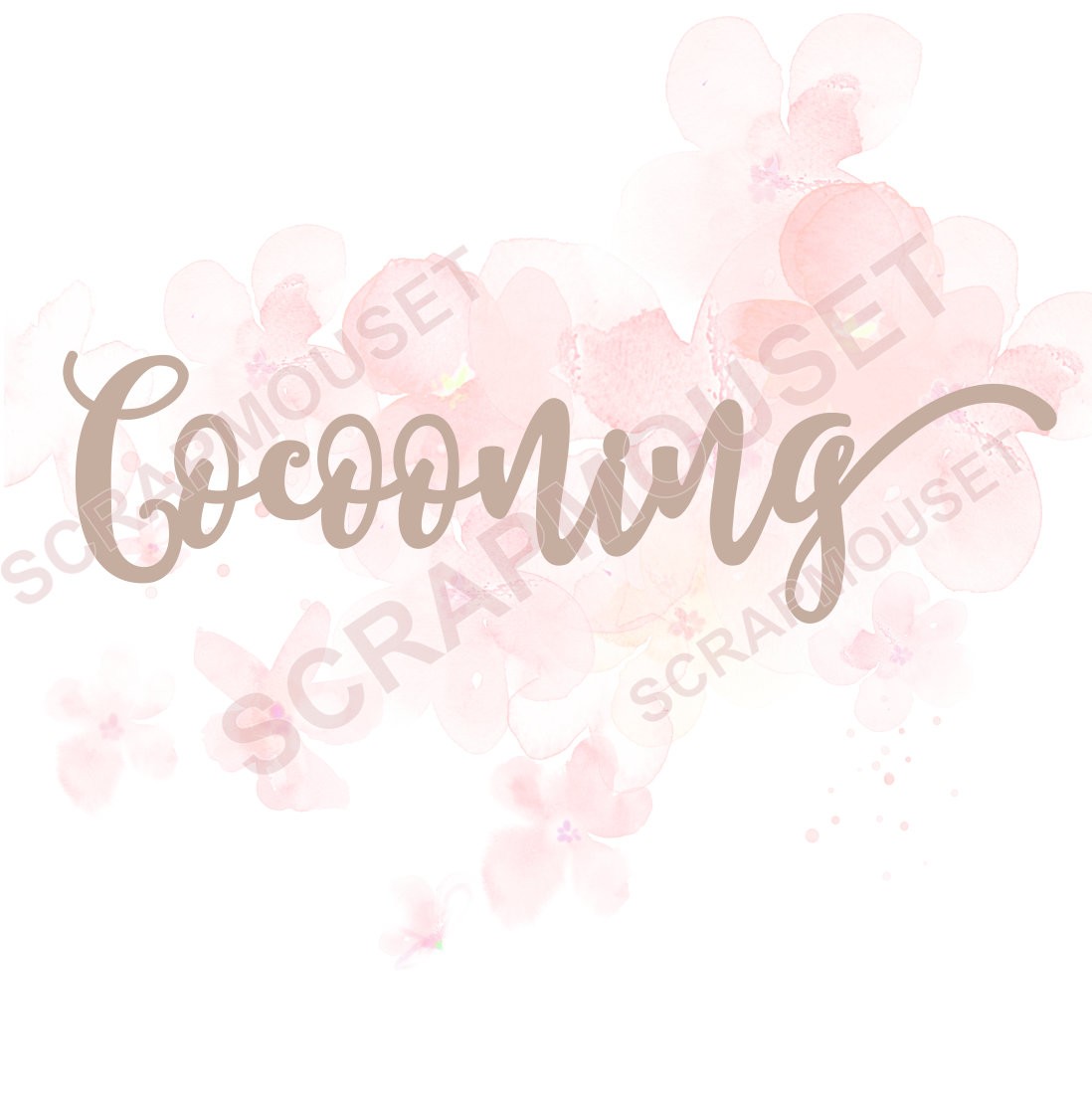 Mot Cocooning en carton bois SCRAPMOUSET