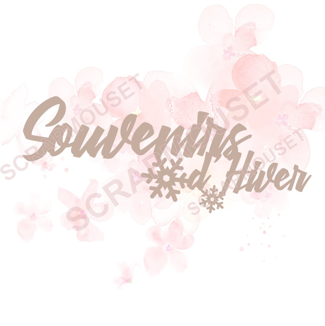 Mot Souvenirs d'hiver en carton bois SCRAPMOUSET