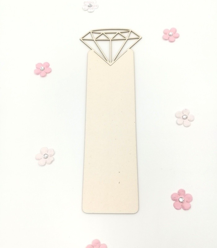 Marque-page Diamant en carton bois SCRAPMOUSET