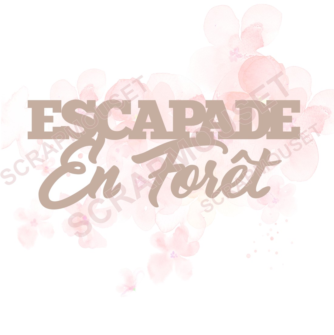 Mot Escapade en forêt en carton bois SCRAPMOUSET
