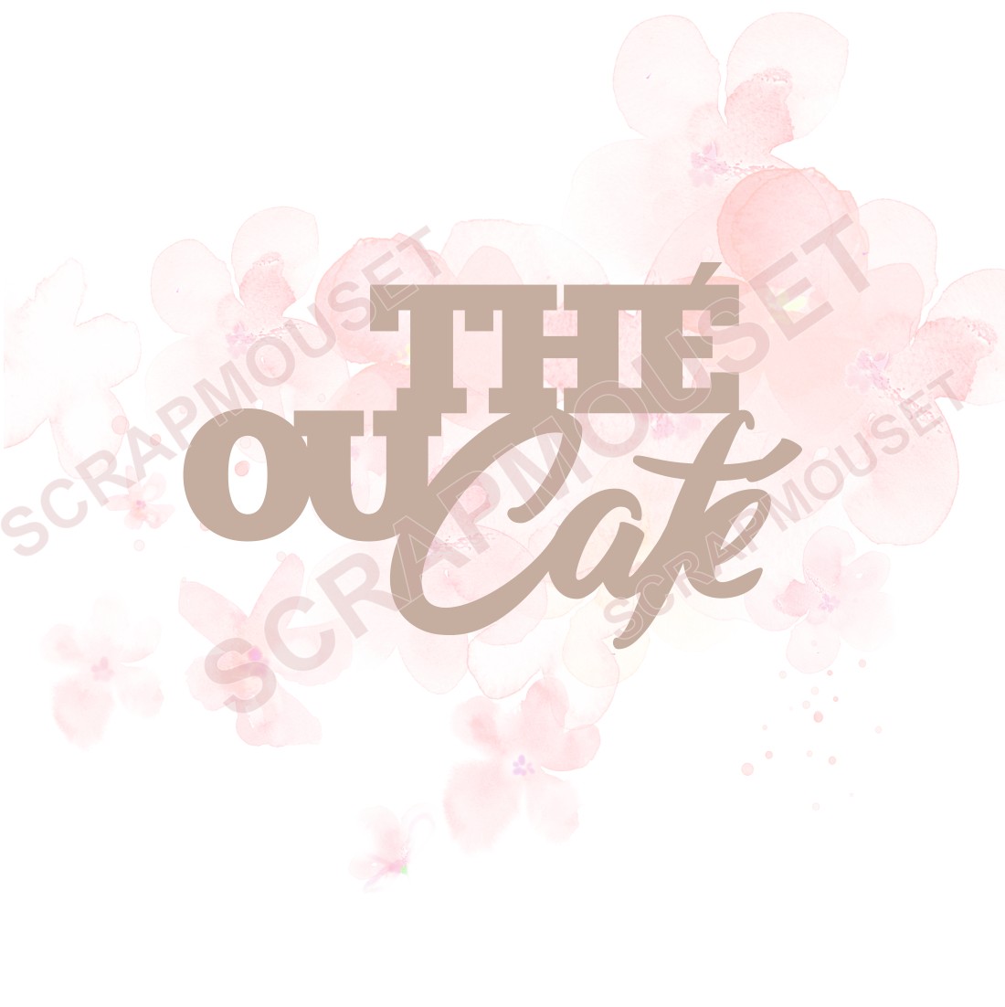 Mot Thé ou café en carton bois SCRAPMOUSET