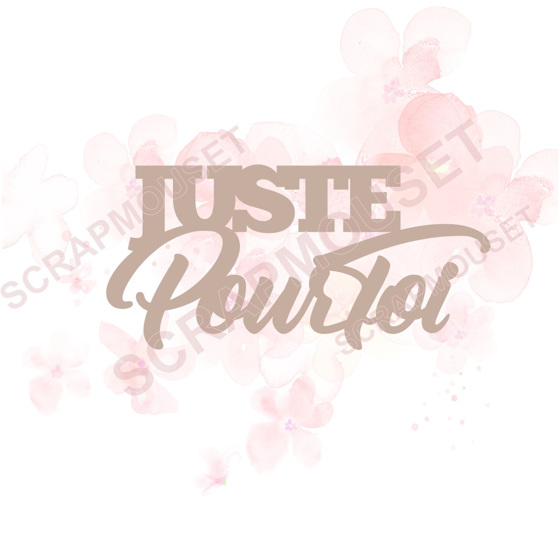 Mot Juste pour toi en carton bois SCRAPMOUSET