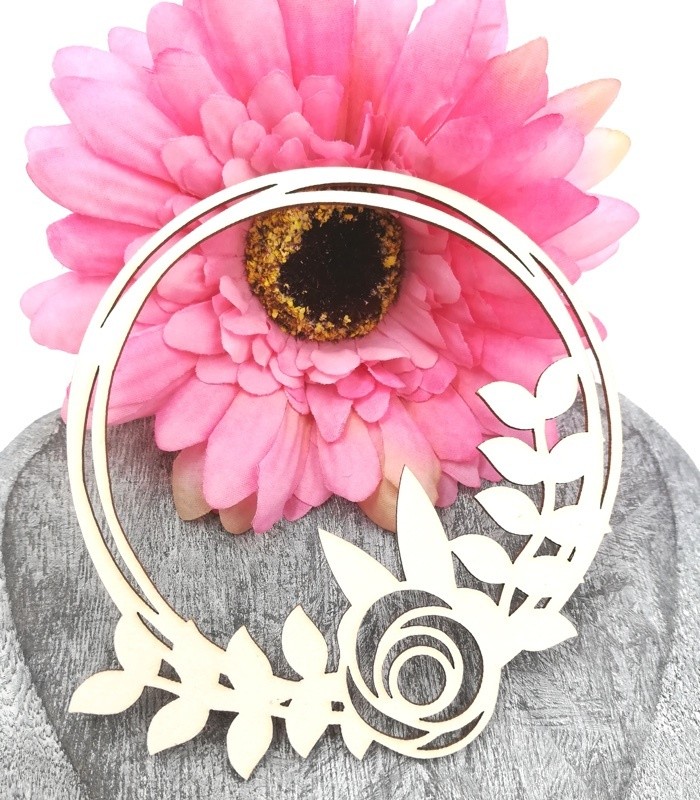 Cadre rond Fleur d'été SCRAPMOUSET