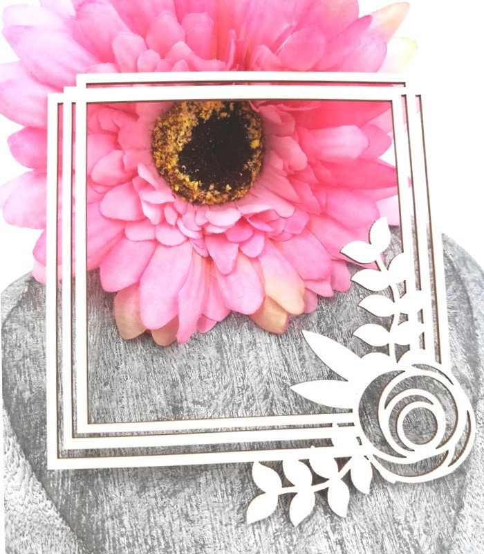 Cadre carré Fleur d'été SCRAPMOUSET