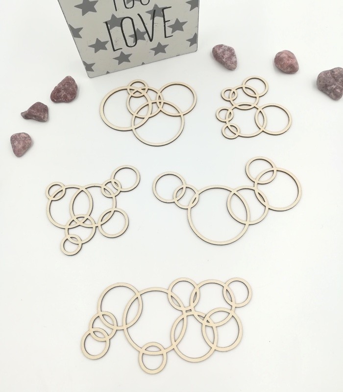 Petits fonds cercles entrelacés SCRAPMOUSET