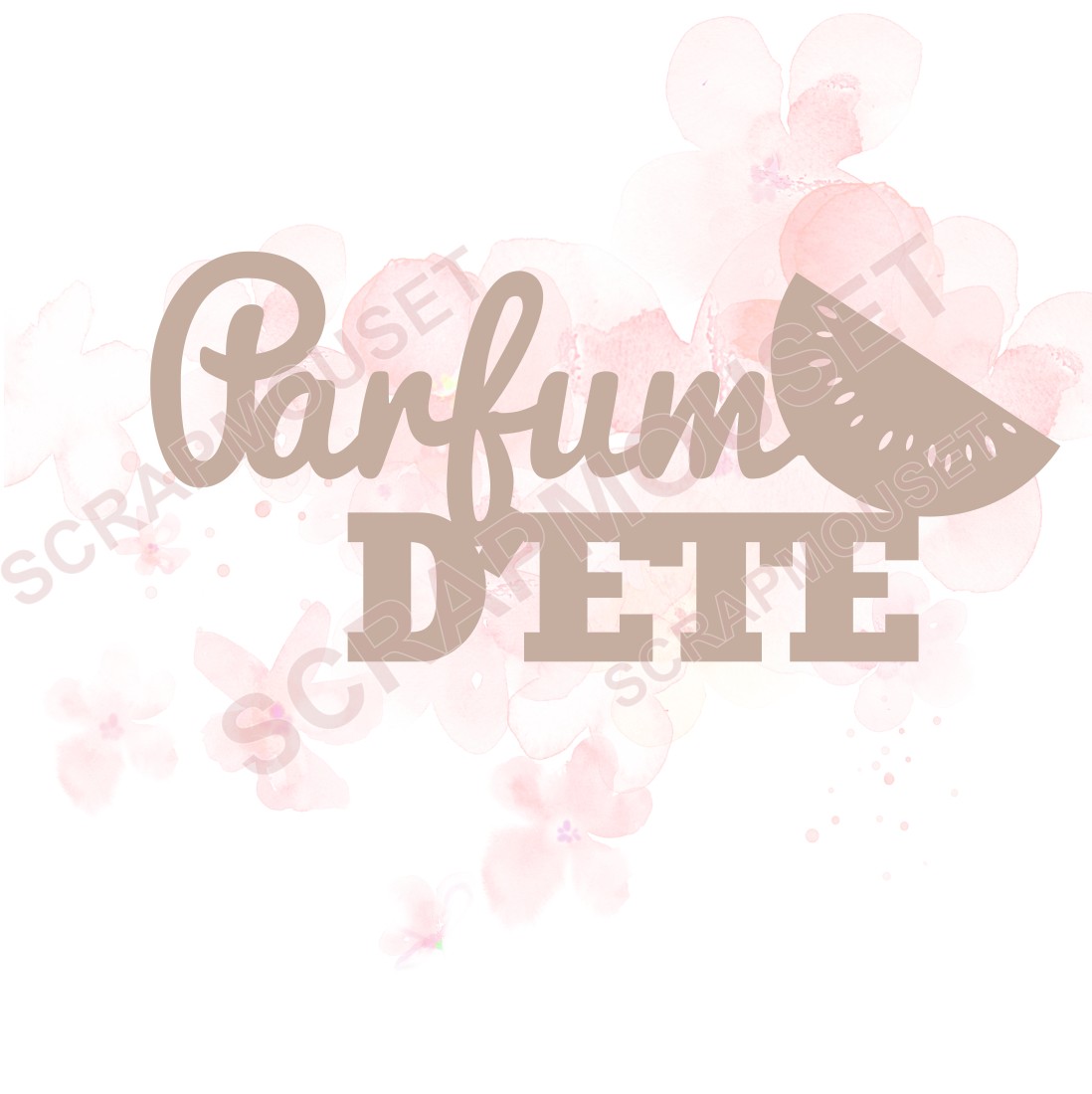 Mot Parfum d'été en carton bois SCRAPMOUSET