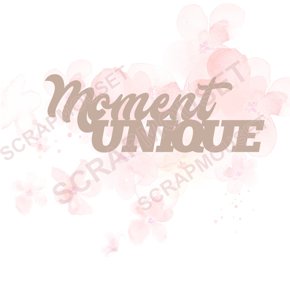 Mot Moment unique en carton bois SCRAPMOUSET