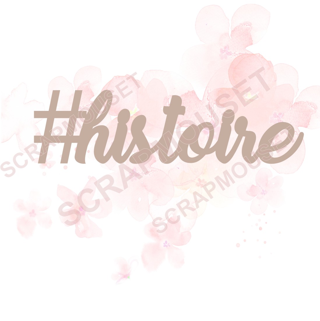 Mot Hashtag histoire en carton bois SCRAPMOUSET
