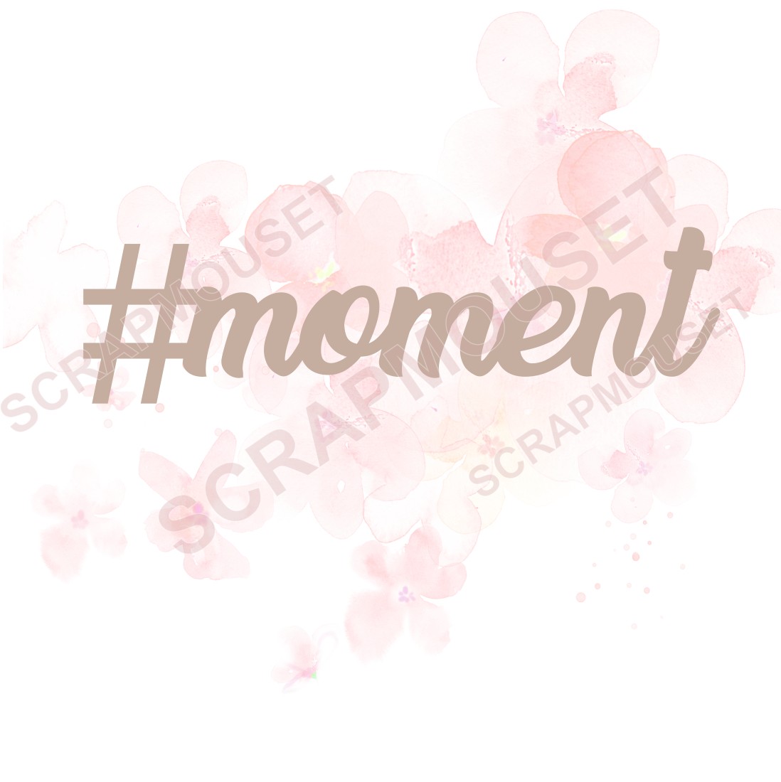 Mot Hashtag moment en carton bois SCRAPMOUSET