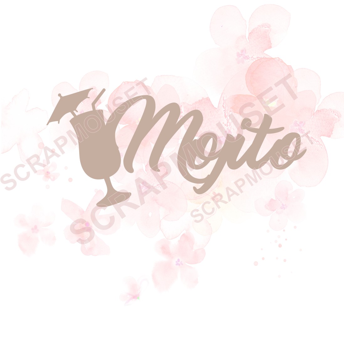 Mot Mojito en carton bois SCRAPMOUSET