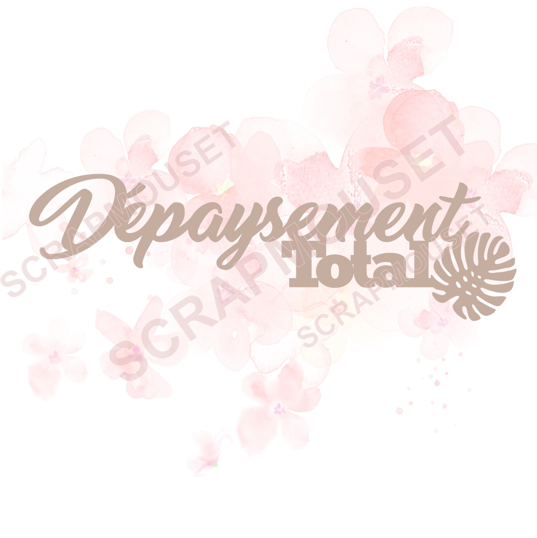 Mot Dépaysement total en carton bois SCRAPMOUSET