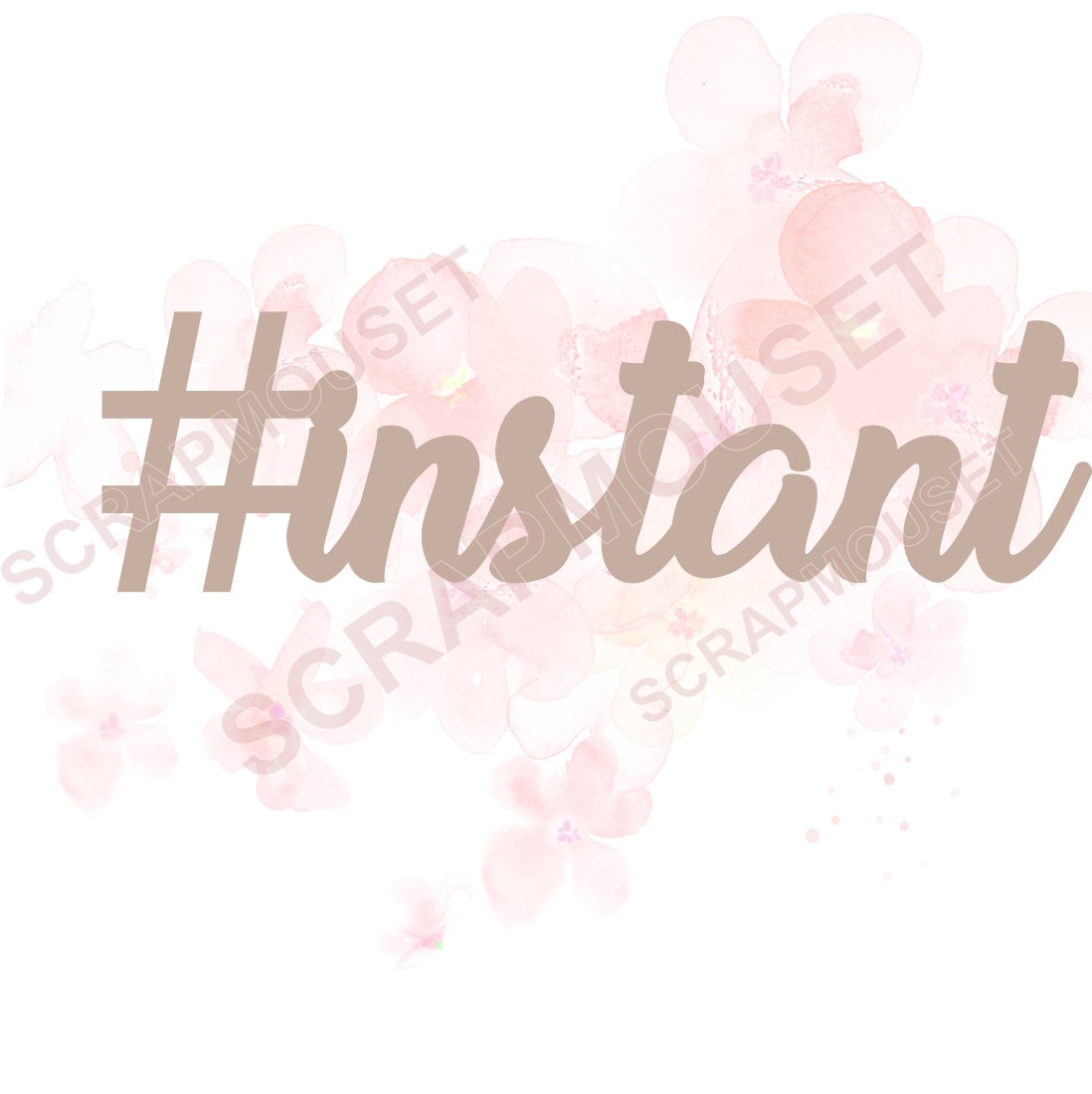 Mot Hashtag instant en carton bois SCRAPMOUSET