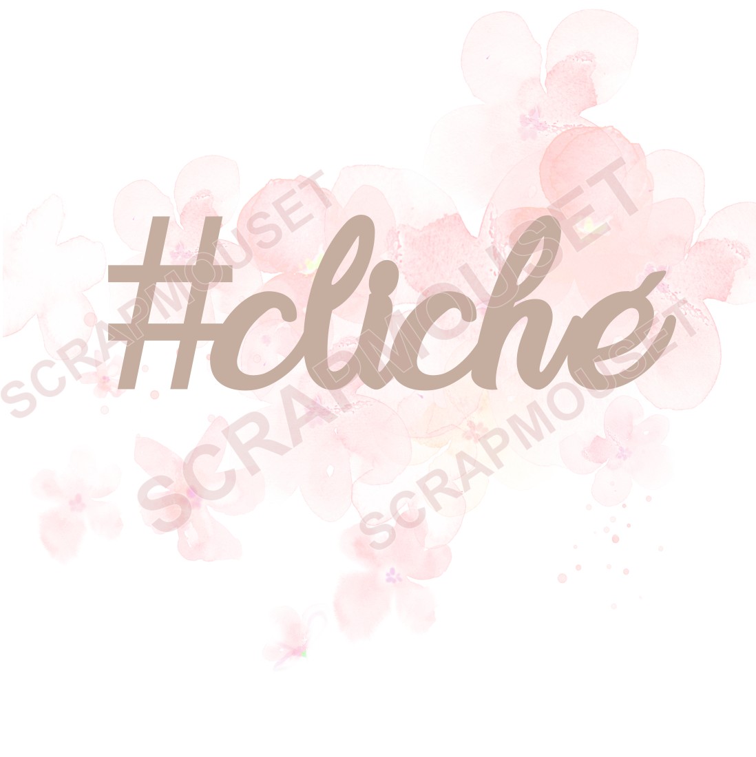 Mot Hashtag cliché en Carton bois SCRAPMOUSET