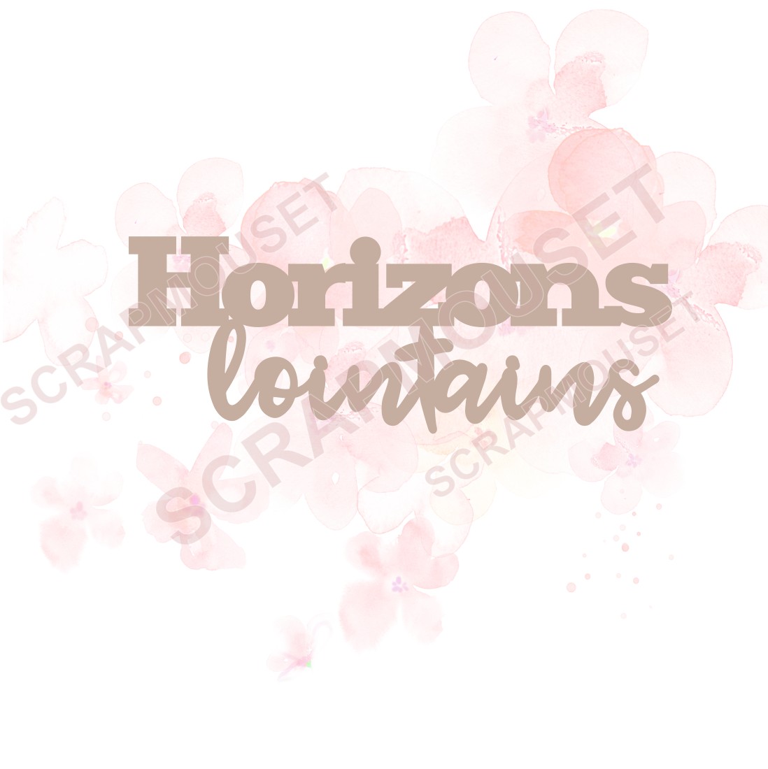 Mot Horizons lointains en carton bois SCRAPMOUSET