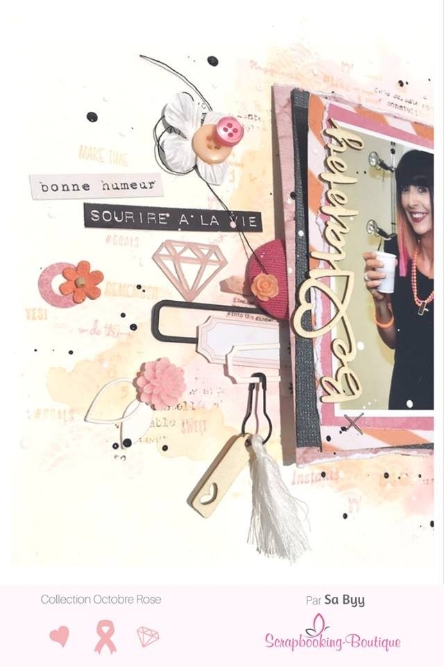 Mot Be Happy en carton bois SCRAPMOUSET