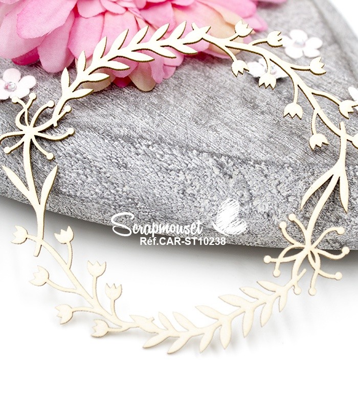 Chipboard Cadre Eglantine SCRAPMOUSET