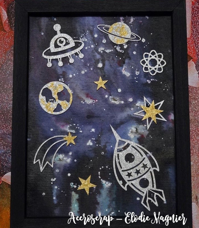 Chipboards Dans l'espace - SCRAPMOUSET