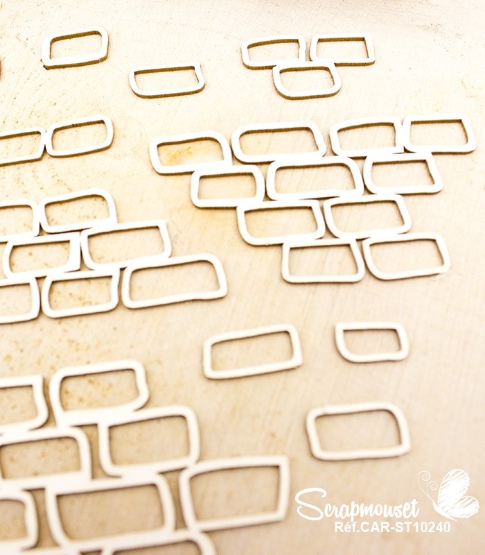 Chipboards Fonds décoratifs briques murales SCRAPMOUSET
