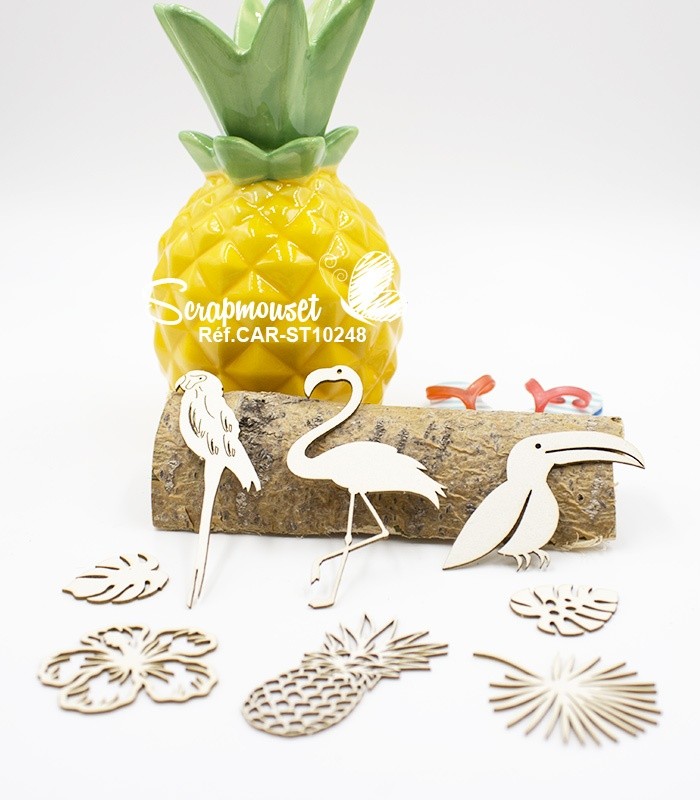 Chipboards Douceur tropicale SCRAPMOUSET