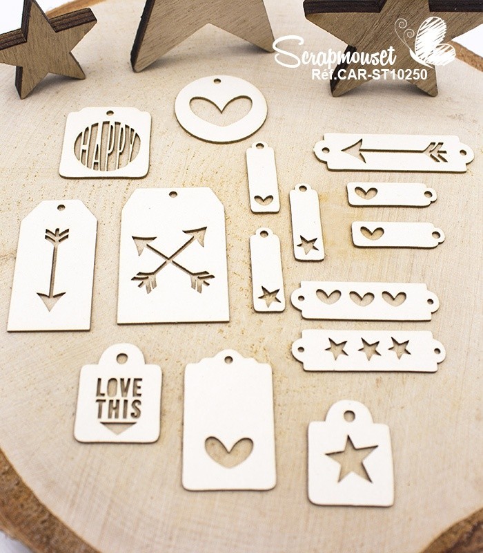 Chipboards Mini tags SCRAPMOUSET