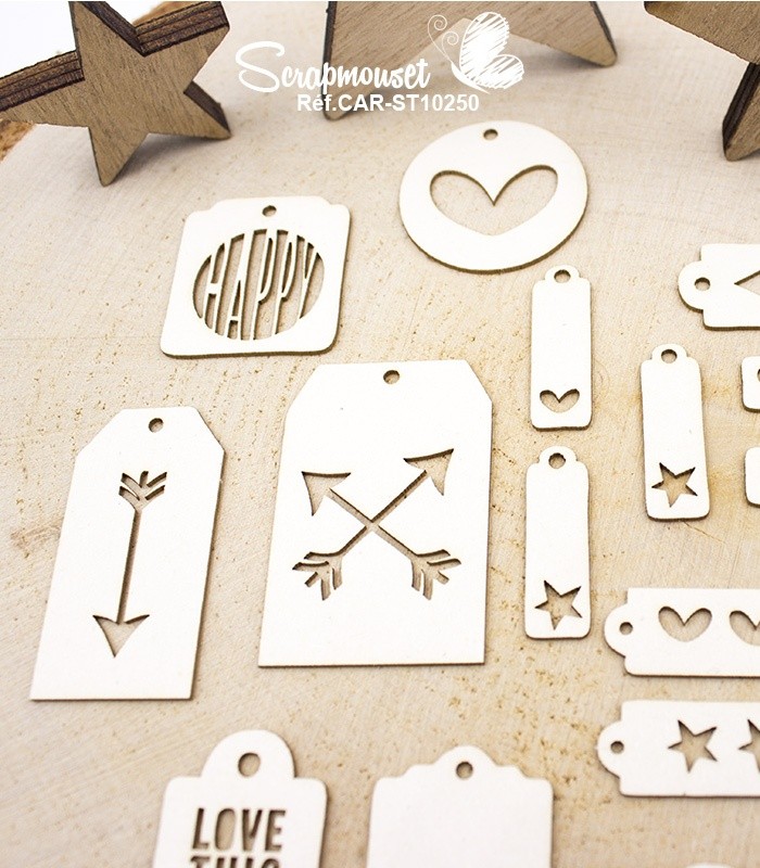 Chipboards Mini tags SCRAPMOUSET