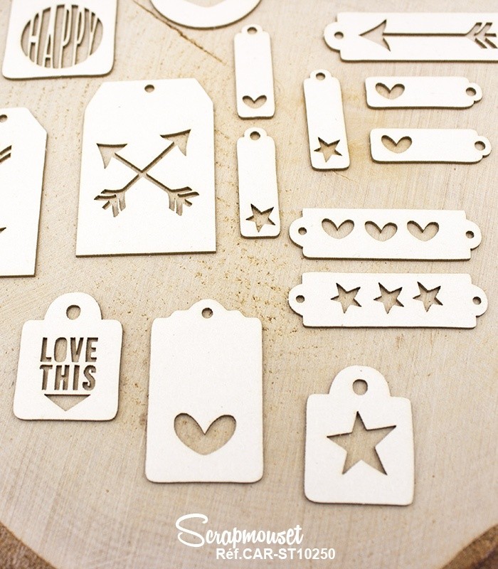 Chipboards Mini tags SCRAPMOUSET