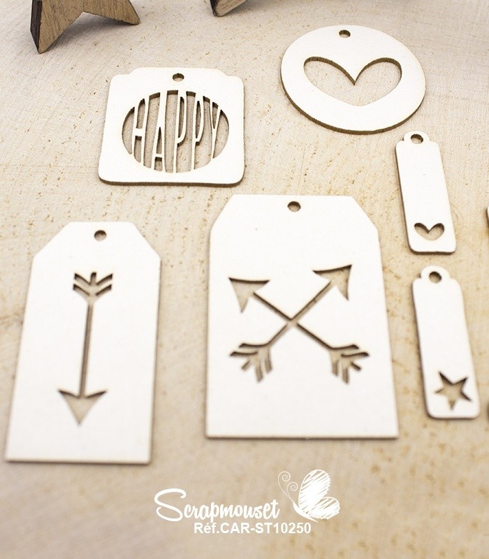 Chipboards Mini tags SCRAPMOUSET