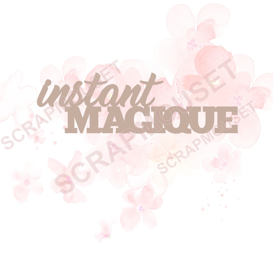 Mot Instant magique en carton bois SCRAPMOUSET