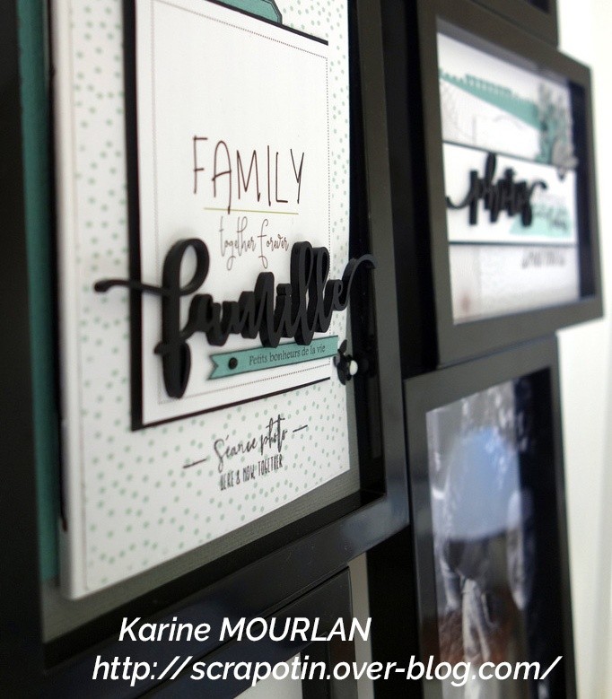 Mot family en Acrylique Noir 11,7 x 3,5 cm SCRAPMOUSET