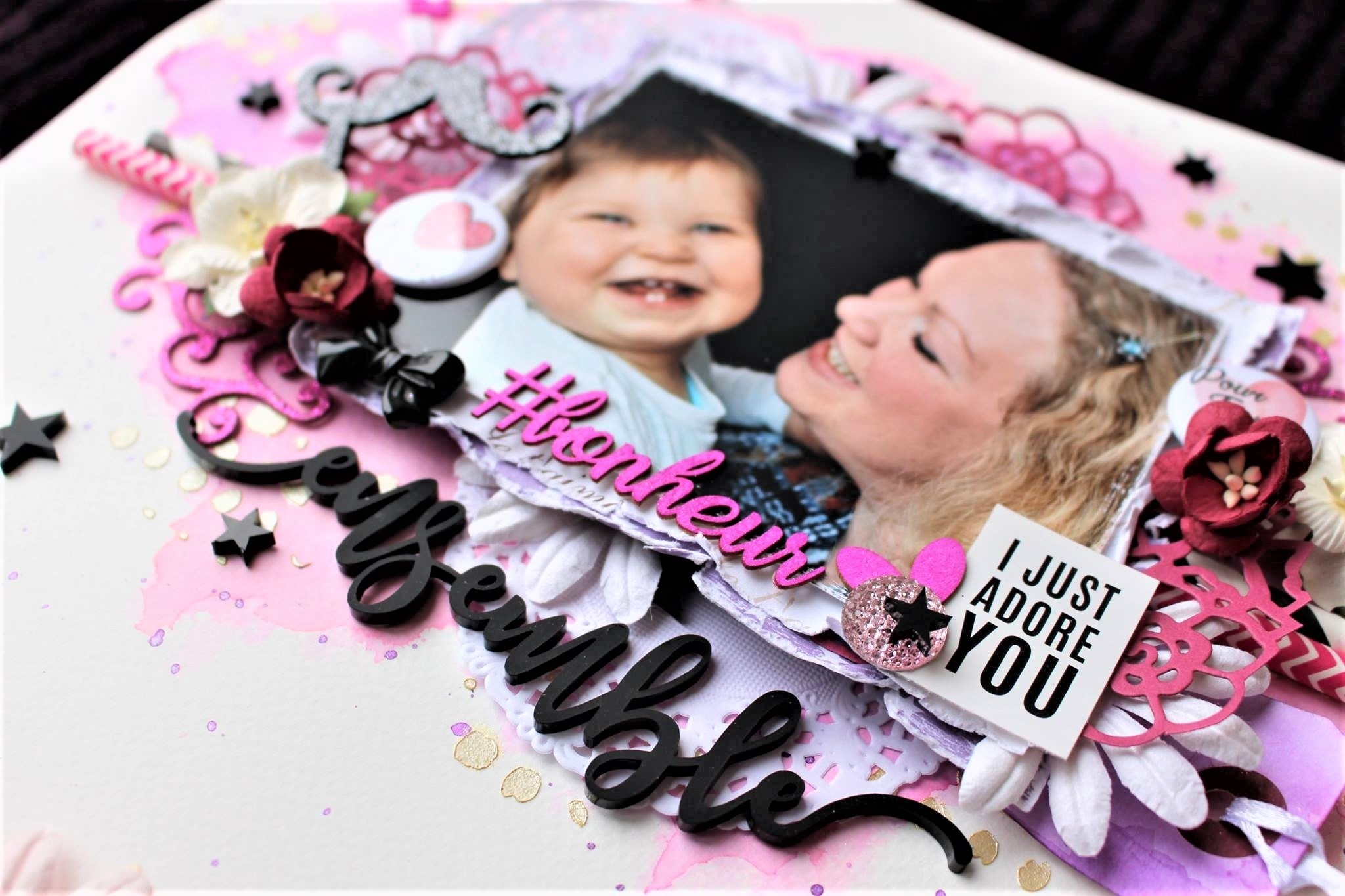 Mot ensemble en Acrylique Noir 13,7 x 3 cm SCRAPMOUSET