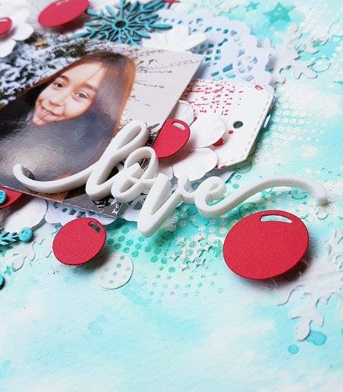 Mot love en Acrylique Blanc 8 x 3 cm SCRAPMOUSET