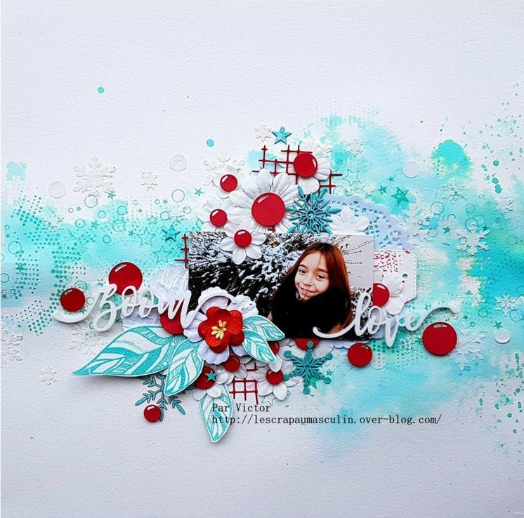 Mot love en Acrylique Blanc 8 x 3 cm SCRAPMOUSET