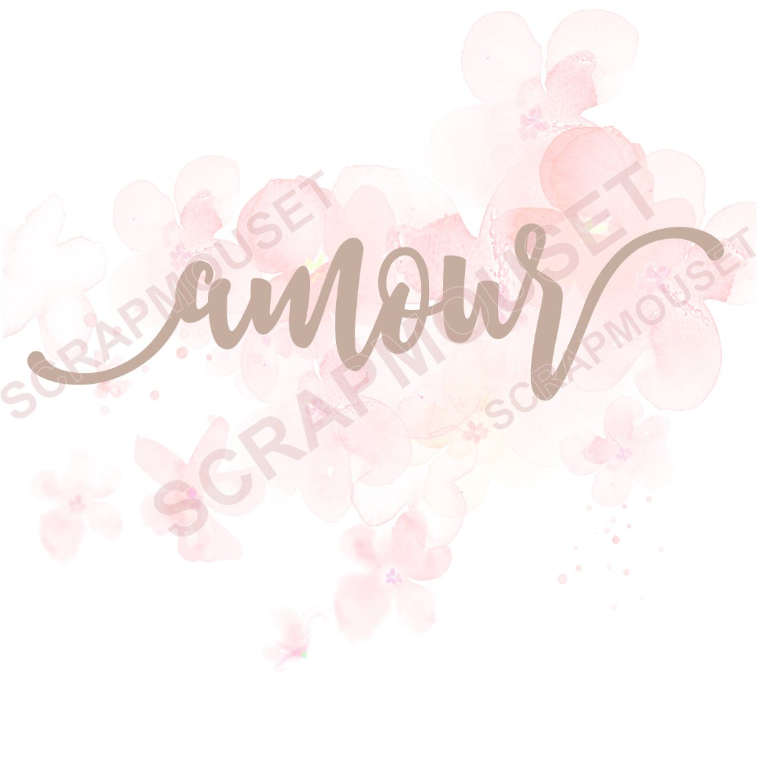 Mot Amour en carton bois SCRAPMOUSET