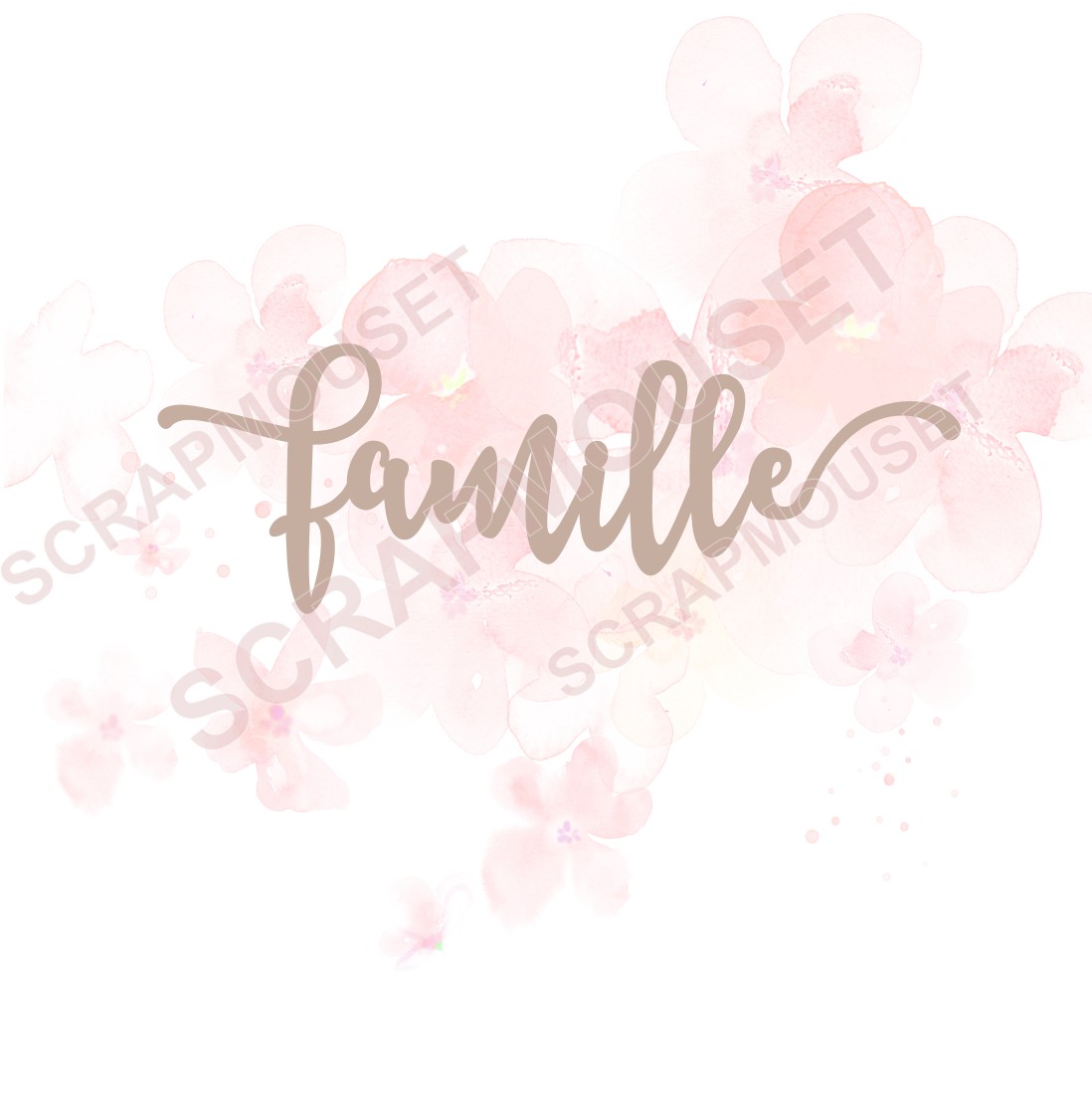 Mot Famille en carton bois SCRAPMOUSET