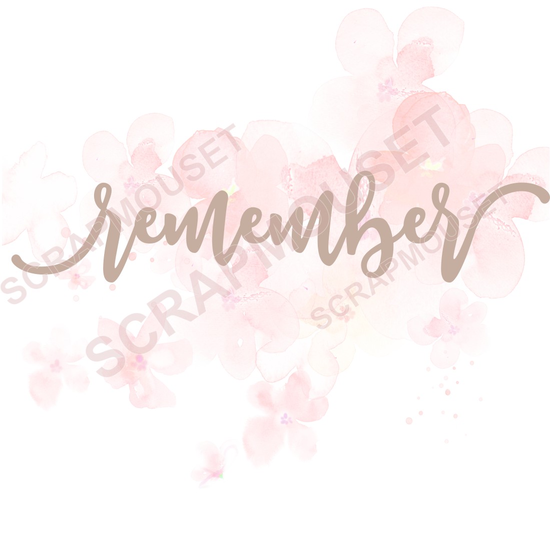 Mot Remember en carton bois SCRAPMOUSET