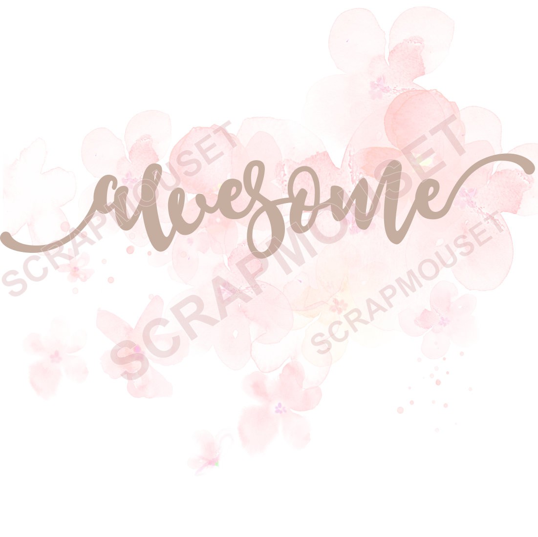 Mot awesome en carton bois SCRAPMOUSET